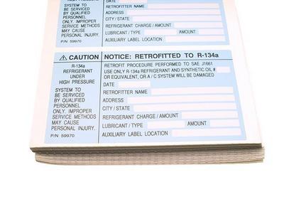 &nbsp;Suzuki Swift A/C Retrofit Label